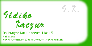 ildiko kaczur business card